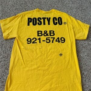 Posty Co Yellow Graphic Tee